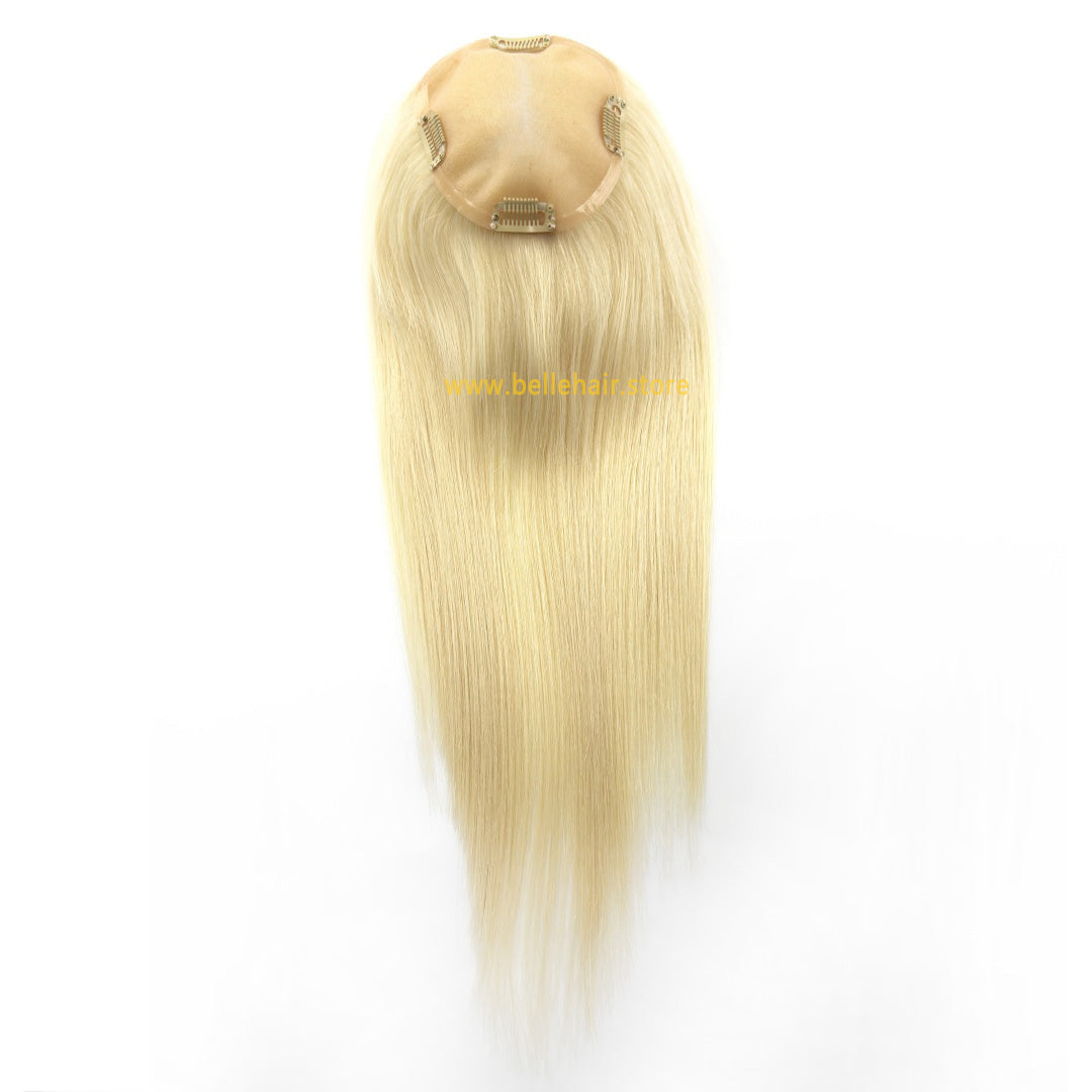 #1001 Light Platinum Blonde 5*5 Inch Mono Topper