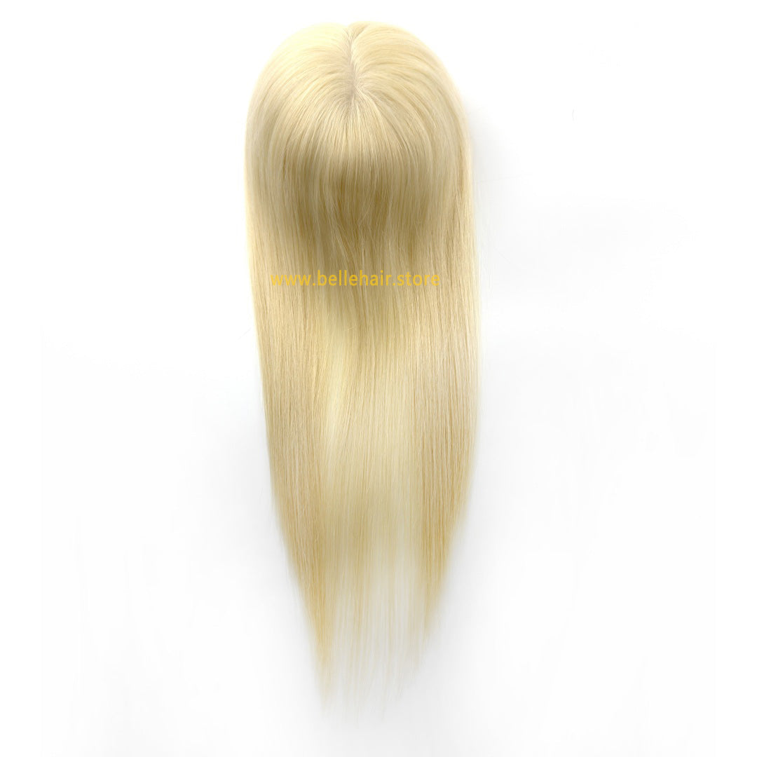 #1001 Light Platinum Blonde 5*5 Inch Mono Topper