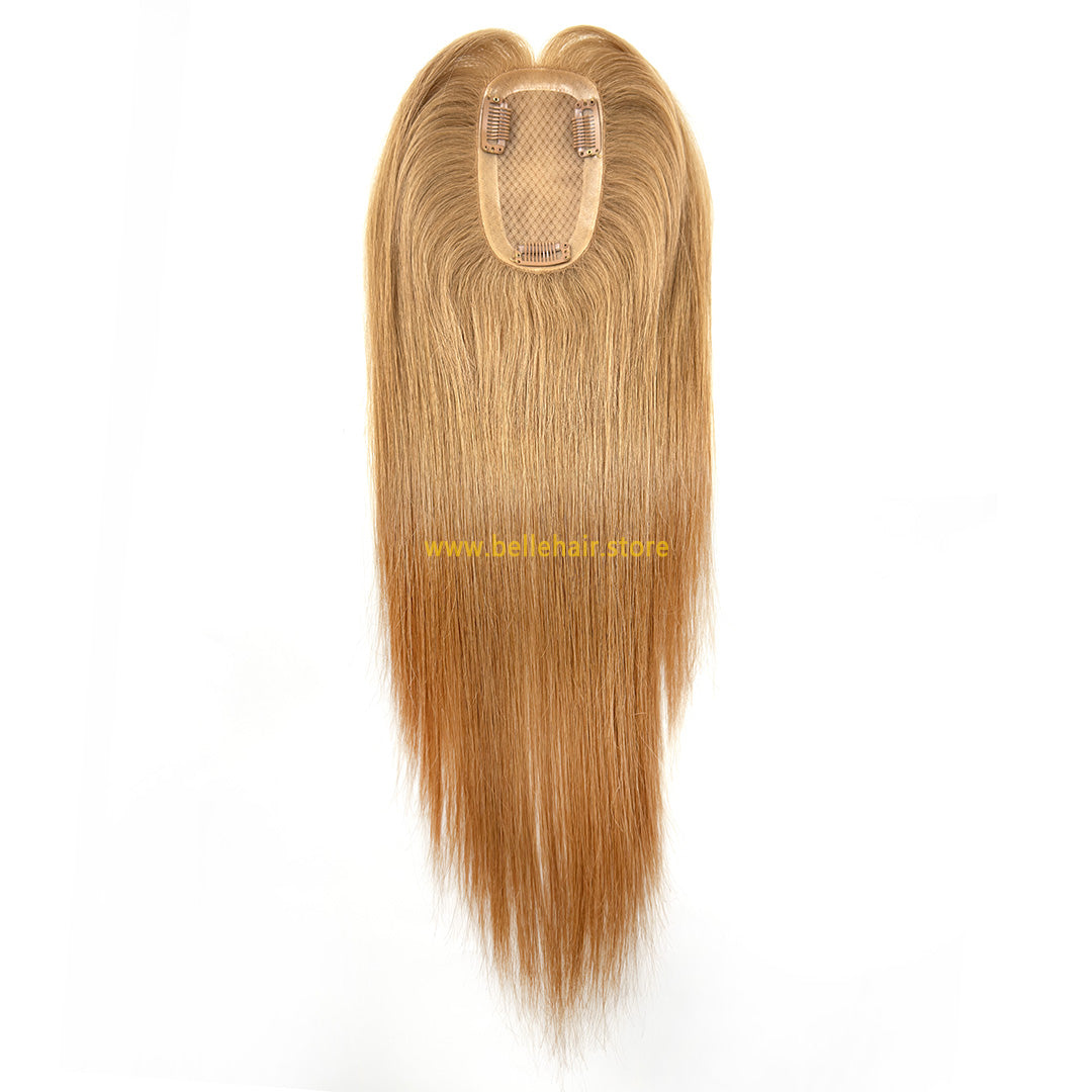 #8 Light Golden Brown 3*5 Inch Silk Base Topper