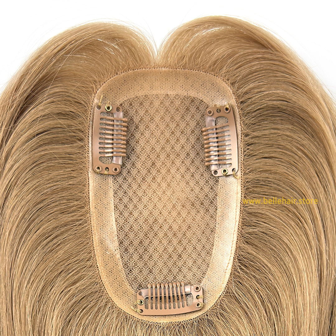 #8 Light Golden Brown 3*5 Inch Silk Base Topper