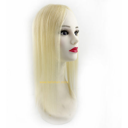#1001 Light Platinum Blonde 3*5 Inch Silk Base Topper