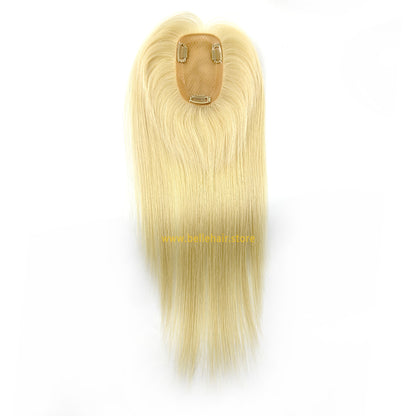 #1001 Light Platinum Blonde 3*5 Inch Silk Base Topper