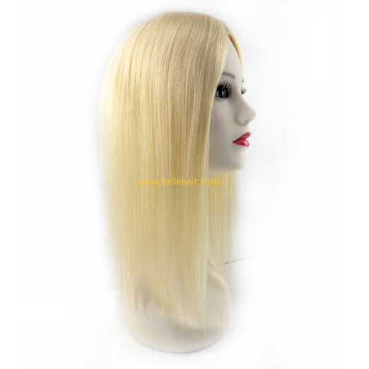 #1001 Light Platinum Blonde 5*5 Inch Mono Topper