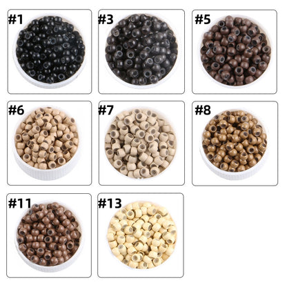 1000pcs 3mm Copper Silicone Nano Rings